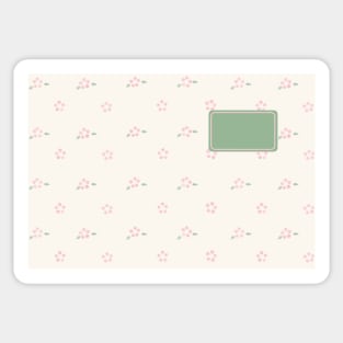 Back to School Girly Pastel Coquette Floral Pattern for notebooks Sticker